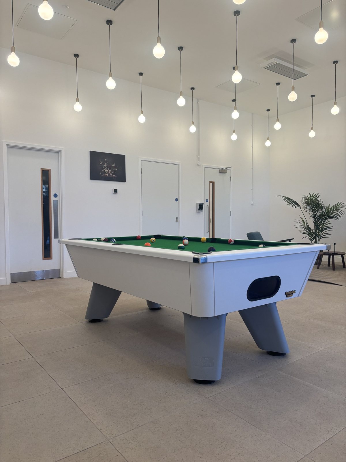 Games room with pool table